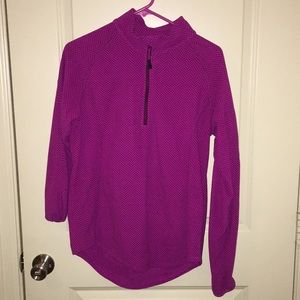 Magenta chevron 1/4 zip fleece